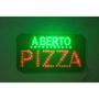 Imagem de Letreiro de LED placa aberto/pizza