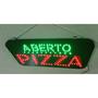 Imagem de Letreiro de LED placa aberto/pizza