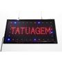 Imagem de Letreiro De Led Pub Placa de Sinalização Tatuagem com Efeito Luminoso 48cm x 25cm