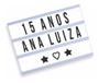 Imagem de Letreiro Quadro Led Light Box Cinema A4 Com 96 Letras Numero