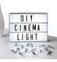 Imagem de Letreiro Quadro Led Light Light Box A4 Com Letras E Números Preto E Branco
