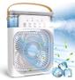 Imagem de Liberte-se do calor intenso com o Ventilador Portátil de Mesa Mini Ar Condicionado Umidificador Climatizador Led Água e 