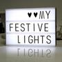 Imagem de Light Box LED Branco com 96 Letras Pretas - Perfeito para Decoração e Mensagens