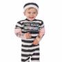 Imagem de Lil Prisioneiro Cell Block Childs tamanho M 8/10 Jailbird listrado