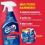 Imagem de Limpador Multiuso Banheiro Com Gatilho Saif 500Ml, Limpa Banheiro Sem Cloro Spray, Azul, Eficiente Na Remoção De Gordura