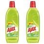 Imagem de Limpador Perfumado Ajax Limpeza Pesada Fresh Limão 1 Litro Kit com 2