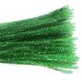 Imagem de Limpadores de cachimbo Carykon Glitter Tinsel 30 cm 100 unidades verdes