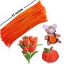 Imagem de Limpadores de cachimbo Chenille Stems Acofect Orange 100 unidades com olhos