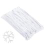 Imagem de Limpadores de cachimbo Cuttte - 300 Peças de Caule de Chenille Branco (6mm x 30cm)