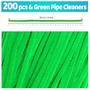 Imagem de Limpadores de cachimbo IOOLEEM Green Chenille Stems 200 unidades