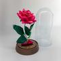 Imagem de Linda Redoma com Rosa Pink A Rosa Encantada do filme a A Bela e A Fera Presente dia dos namorados