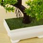 Imagem de Lindo Bonsai Realista Artificial Mini Folhas Verdes Vaso