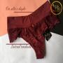 Imagem de Lingerie Calcinha Bruna Fio Micro Bordo Moda Intima Amor Love Feminino Romance