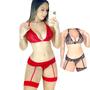 Imagem de Lingerie Sexy Conjunto Fio dental Sensual Sem bojo Persex