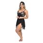 Imagem de Lingerie Sexy Feminina - Conjunto de Camisola Sensual com Renda e Laço e Calcinha Fio Dental Sensual