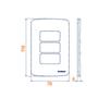 Imagem de Linha B3 Conj 42 Placa p/ 1 Módulo Horizontal - Margirius