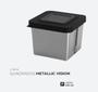 Imagem de Linha Metallic Vision Potte Tamanho P 430ml Altamente Resistente Tampa Com Visor 100% Livre de BPA