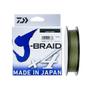 Imagem de Linha Pesca Multifilamento Daiwa J-Braid X4 Fios 135m 0.25mm 30 Lbs Verde