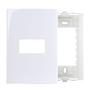 Imagem de Linha Sleek Conj Placa 4x2 p/ 1 Módulo Horizontal - MarGirius
