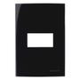Imagem de Linha Sleek Ebony Placa 4x2 p/ 1 Módulo Horizontal