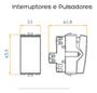 Imagem de Linha Sleek Ebony Preto Interruptor Duplo Simples 10a 250v