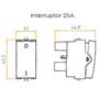 Imagem de Linha Sleek Interruptor Bipolar Simples 25A 250V