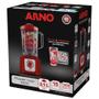 Imagem de Liquidificador Arno Power Max LN54, 15 Vel, 1000W, Vermelho - 220V
