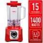 Imagem de Liquidificador Arno Power Max LN63 1400W Jarra 3,1L Vermelho 220V