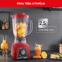 Imagem de Liquidificador Arno Power Mix Limpa Fácil 700W Vermelho LQ36