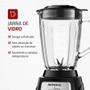 Imagem de Liquidificador Mondial L-1400GI  Turbo Glass, 1400W, Jarra de Vidro, Preto/Inox