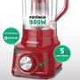 Imagem de Liquidificador Mondial L-900 Turbo com Filtro - Copo de Acrílico, 5 Velocidades + Pulsar, 900W, Vermelho