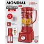 Imagem de Liquidificador Mondial Turbo 900w L-900fr 5v Vermelho - 127v