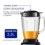 Imagem de Liquidificador Mondial Turbo Glass L-1400-GI 2.2 Litros 12 Velocidades 1400W