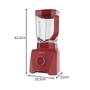 Imagem de Liquidificador Oster OLIQ601 1100W 3,2L Red 12 Velocidades + Pulsar 