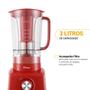 Imagem de Liquidificador Philco 1200W 3L 12 Velocidades Vermelho PH900