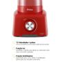 Imagem de Liquidificador Philco 1200W 3L 12 Velocidades Vermelho PH900