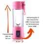 Imagem de Liquidificador Portátil 390Ml Usb Para Shake Vitaminas Rosa