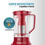 Imagem de Liquidificador Turbo Inox 1200W  Mondial L-1200 RI Vermelho 220V