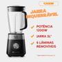 Imagem de Liquidificador walita serie 5000 ri2242/90 220v preto/ 6 vel / 1200w / jarra 3l inq