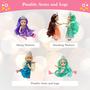 Imagem de Little Dolls Set com Mini Princess Dolls for Girls  Princess Toy Dolls for Dollhouse  Small Doll Mini Princess Figures with Tiaras, Hair, Accessories  Tiny 5.5" Miniature Mini Dolls Set de 6