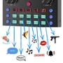 Imagem de Live Mini mixer com Display V8S Interface + Microfone Condensador