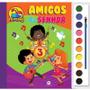 Imagem de Livro 3 palavrinhas - Amigos do Senhor Livro com Aquarela + 3 Palavrinhas - Deus é Nosso Amigo Aquabook - Atividade Educativo Amigo