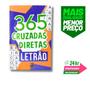 Imagem de Livro 365: Cruzadas Diretas. LETRÃO, verde. Exercícios cognitivos, raciocínio rápido e memória focada com fonte grande.