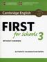 Imagem de Livro - Cambridge English First For Schools 3 Sb Without Answers