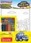 Imagem de Livro - Carrinhos - Mega colorindo com adesivos e glitter