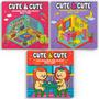 Imagem de Livro - Coleção Cute & Cute Coloring Book for Adults Special - Bold Easy - Kit com 3 Livros de Colorir Adulto