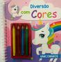 Imagem de Livro diversao com cores com lapis de cor - unicornios - CULTURAMA EDITORA E DISTRIBUIDORA LTDA  