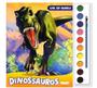 Imagem de Livro Ilustrado Brincar Pintar Colorir Coes Animais Dinossauros