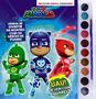 Imagem de Livro para Pintar PJ Masks com Aquarela com 10 Cores e 1 Pincel