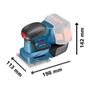 Imagem de Lixadeira Orbital Bosch 18v Gss 18v10 Sb Com 2 Lixas